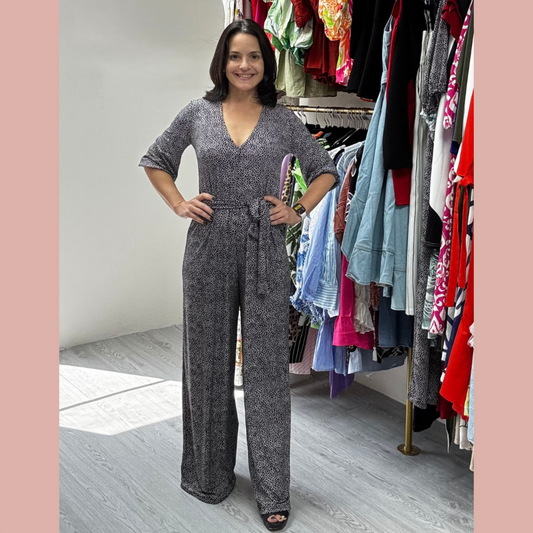 Black and white jumpsuit