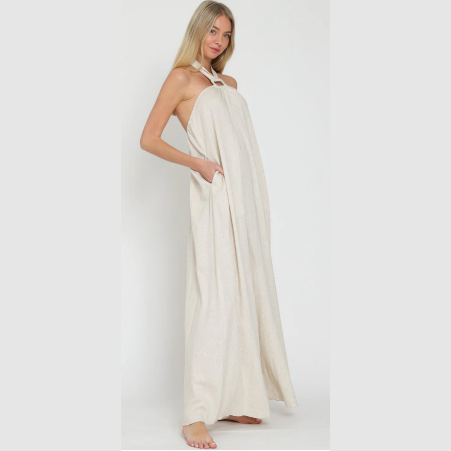 Halter Backless Maxi Dress