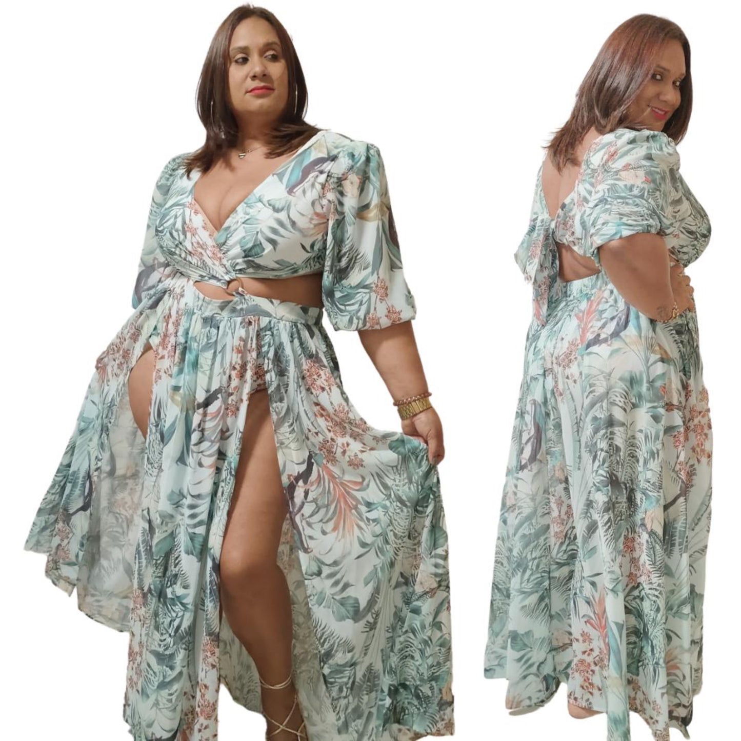 Plus resort maxi dress