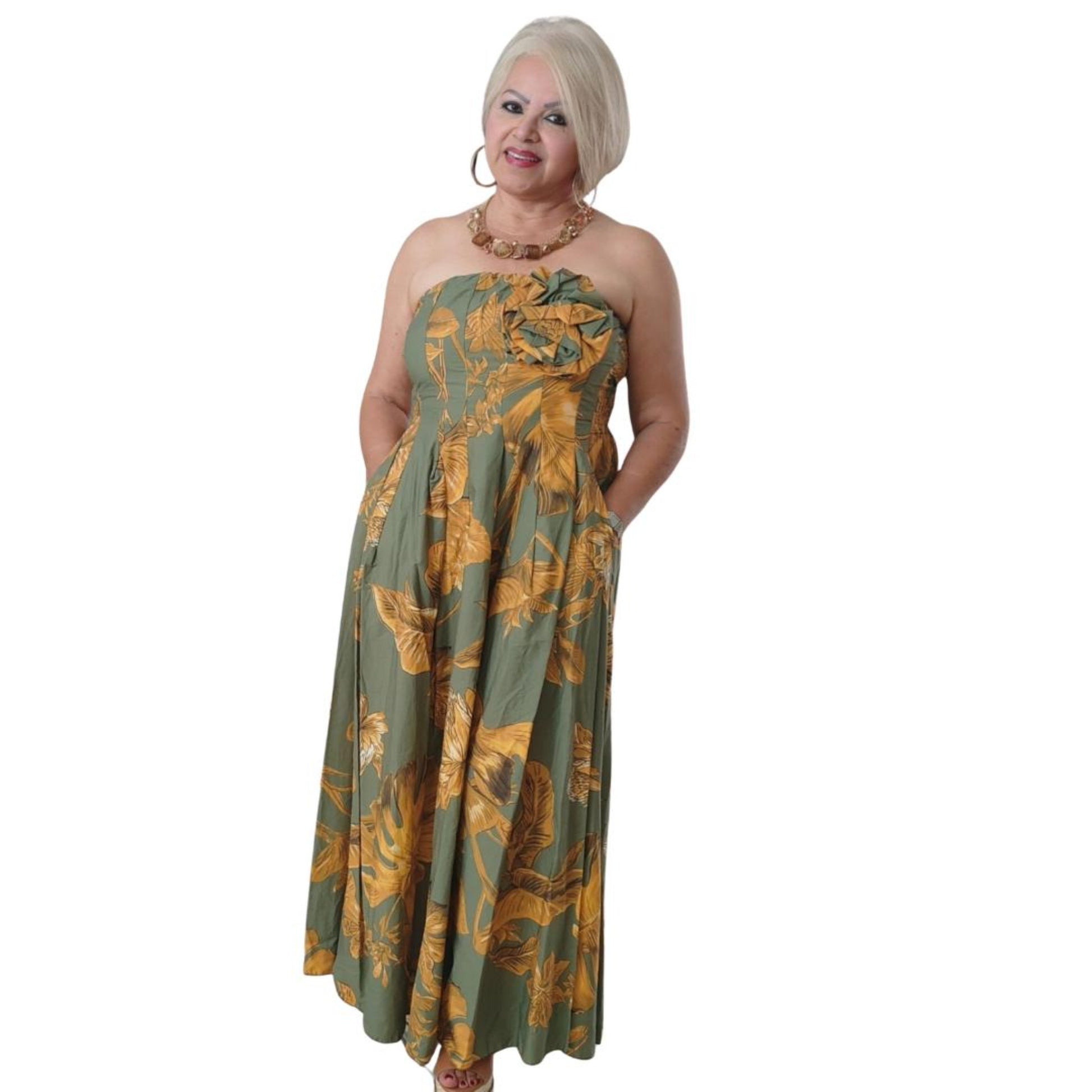 strapless maxi dress