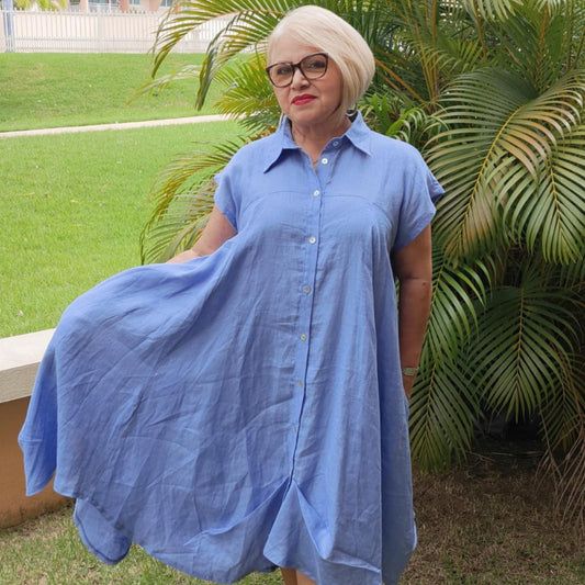 Oversized linen dress