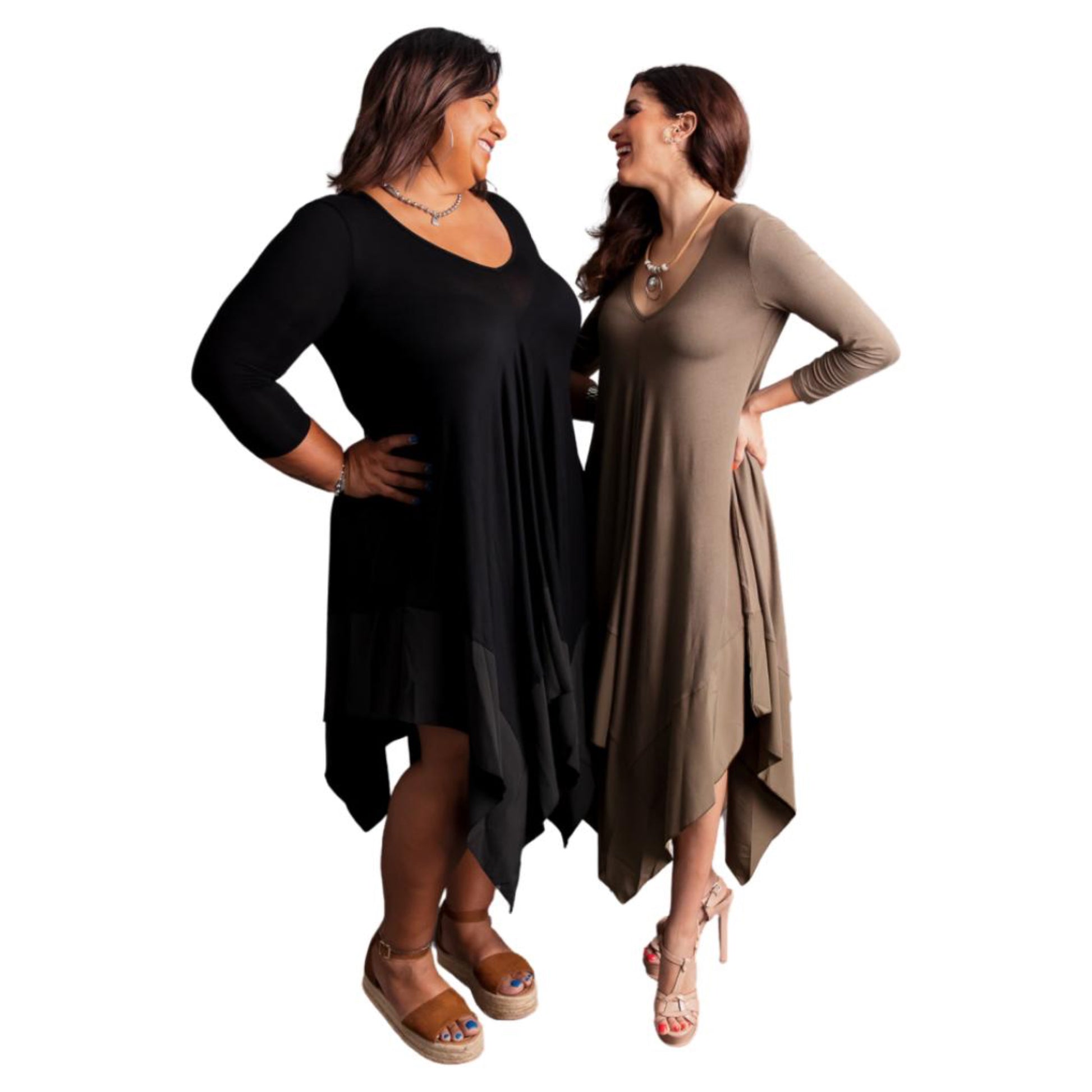 vestido negro tipo pañuelo