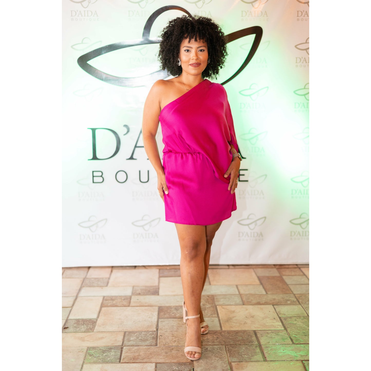 One shoulder short dress