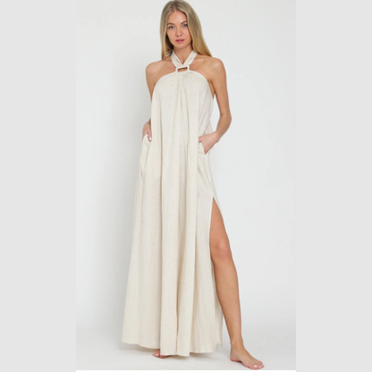 Halter Backless Maxi Dress