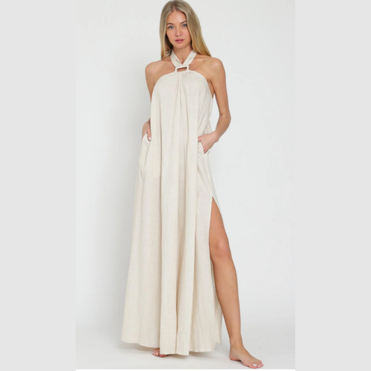 Halter Backless Maxi Dress