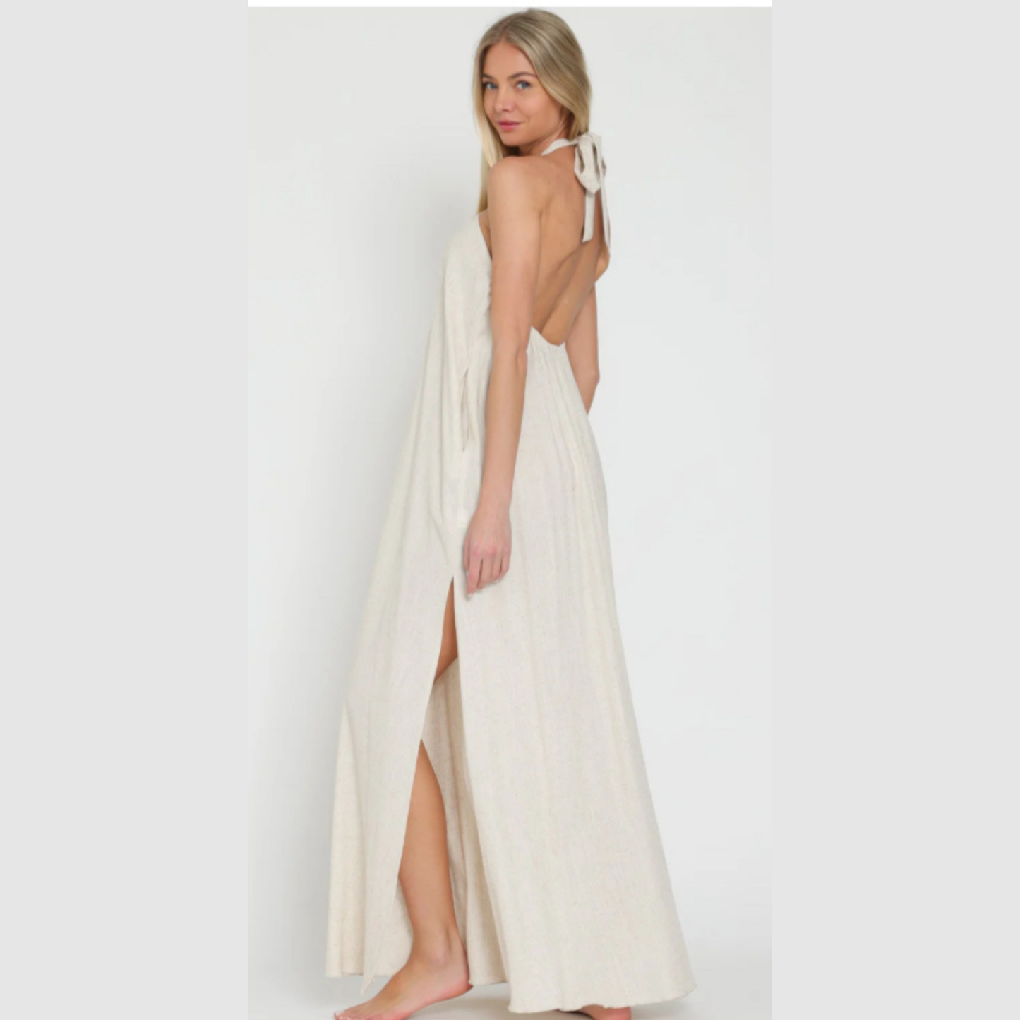 Halter Backless Maxi Dress