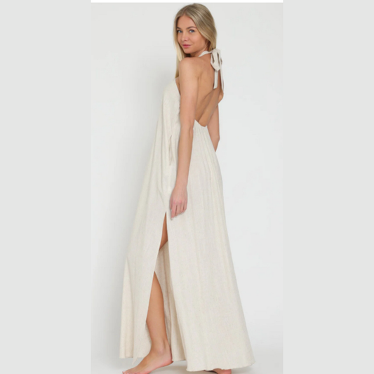 Halter Backless Maxi Dress